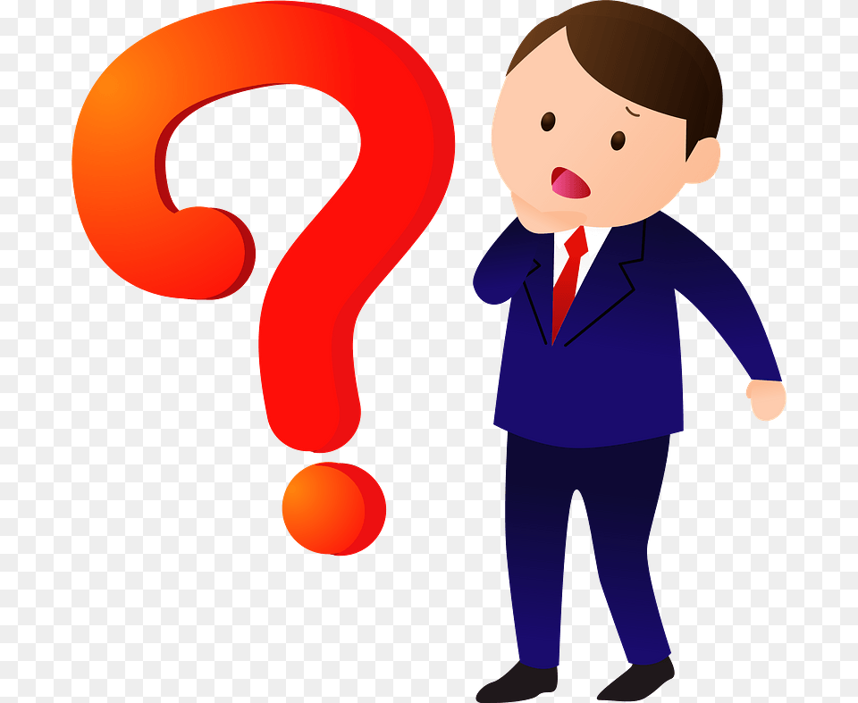 Business Man Question Mark Clipart, Baby, Person, Face, Head Png