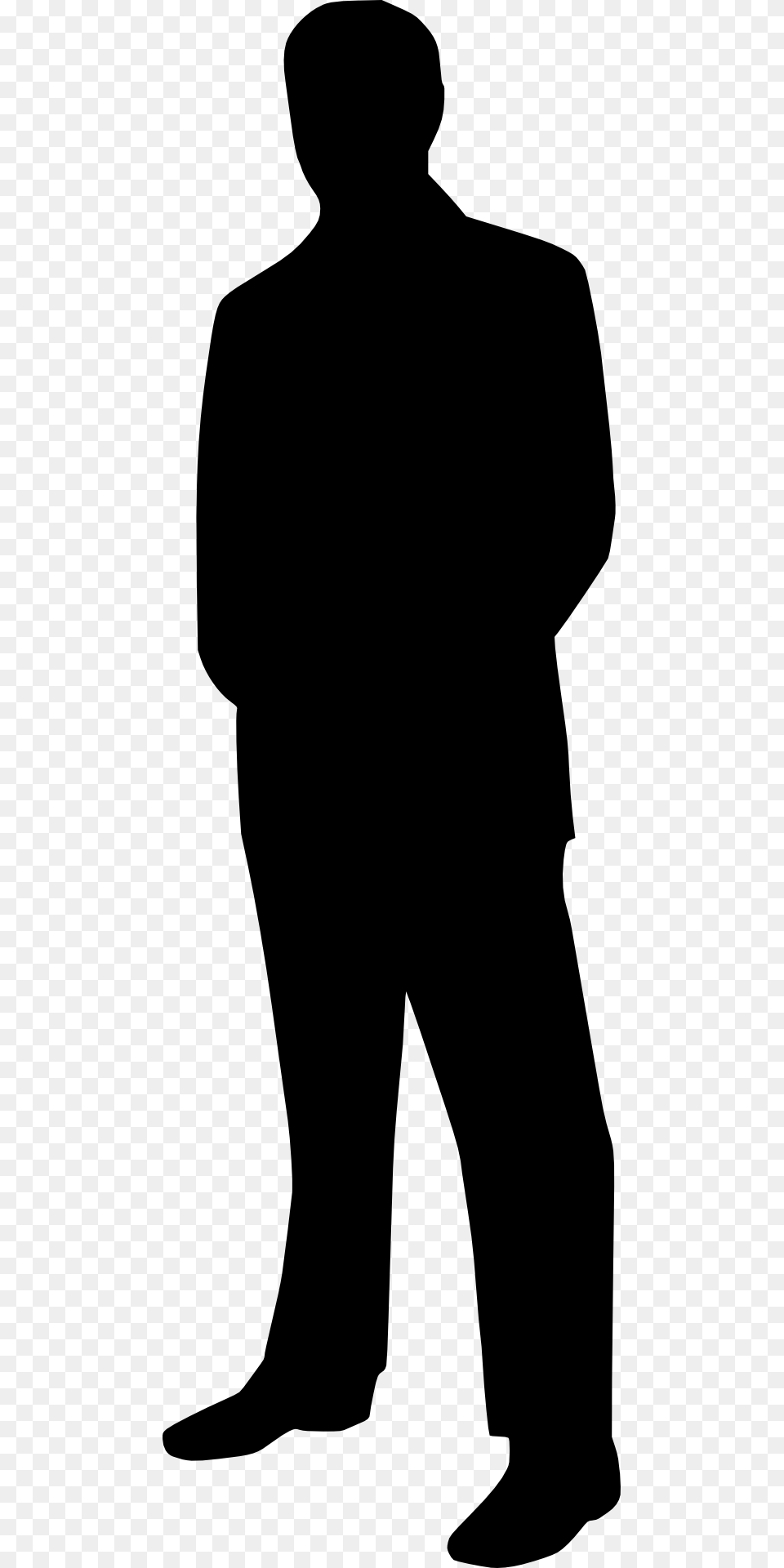 Business Man Tie Suit Black White Silhouette Free Adult, Male, Person, Clothing Png Image