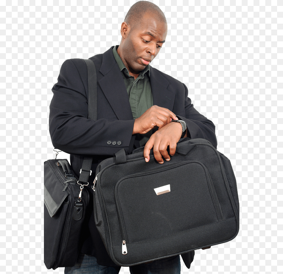 Business Man Travelling, Bag, Person, Adult, Male Free Png