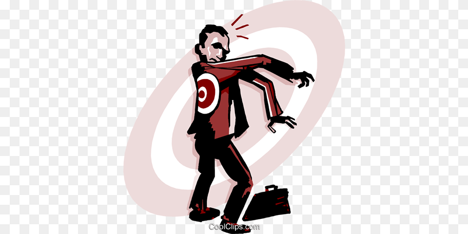 Business Man With Target On Back Royalty Vector Clip Art, Adult, Male, Person, Performer Free Png Download