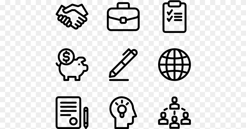 Business Management Manufacture Icon, Gray Free Transparent Png