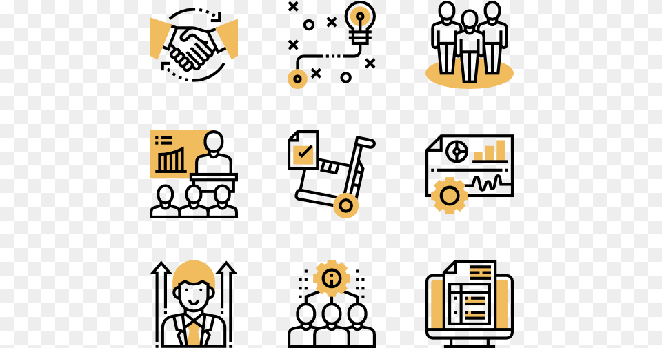 Business Management Research Cartoon Icon, Person, Text Png Image