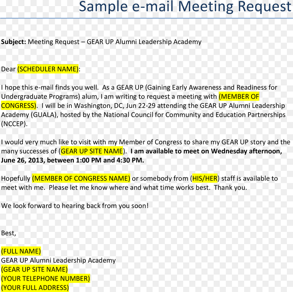 Business Meeting Request Email Format Main Image Request Site Visit Email, Text Free Png