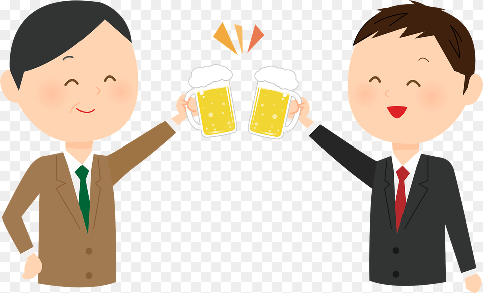 Business Men Are Having A Party Clipart, Cup, Formal Wear, Person, Face Png Image