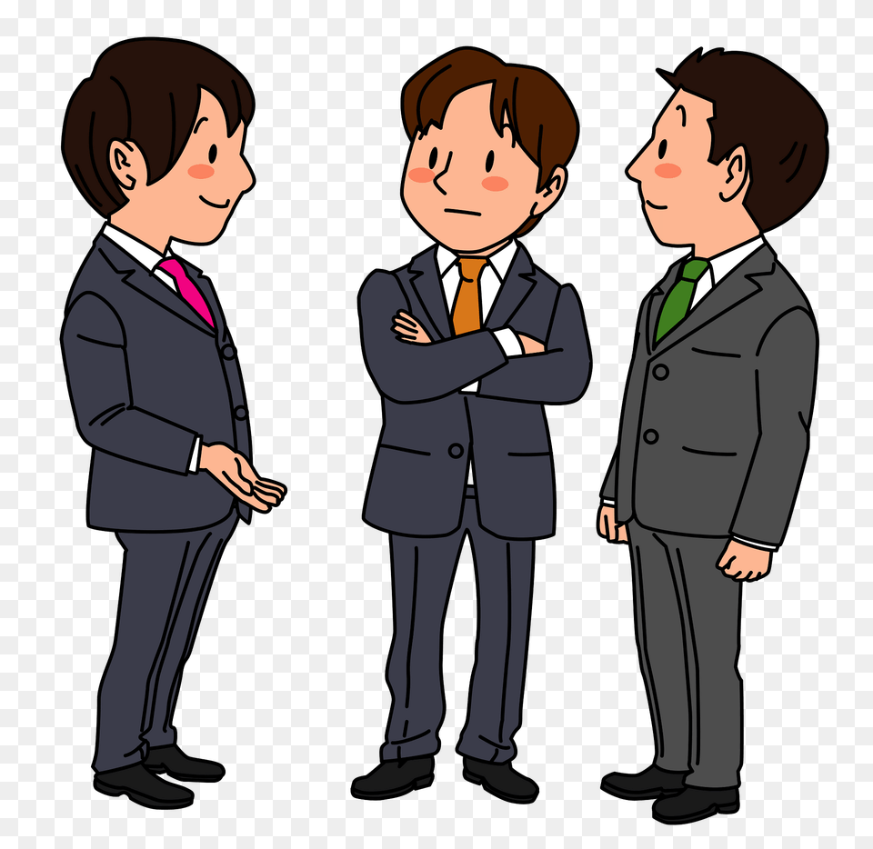 Business Men Are Talking Clipart, Suit, Clothing, Formal Wear, Baby Png