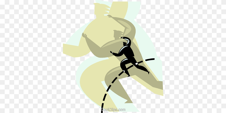 Business Metaphors Strength Royalty Free Vector Clip Art, Acrobatic, Track And Field, Sport, Pole Vault Png Image