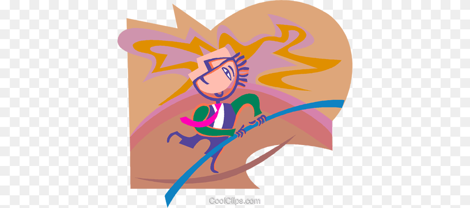 Business Metaphors Tightrope Walking Royalty Vector Clip Art, Clothing, Hat, Graphics Free Transparent Png