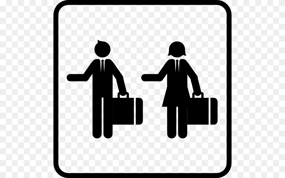 Business People Clip Art, Person, Bag, Sign, Symbol Png