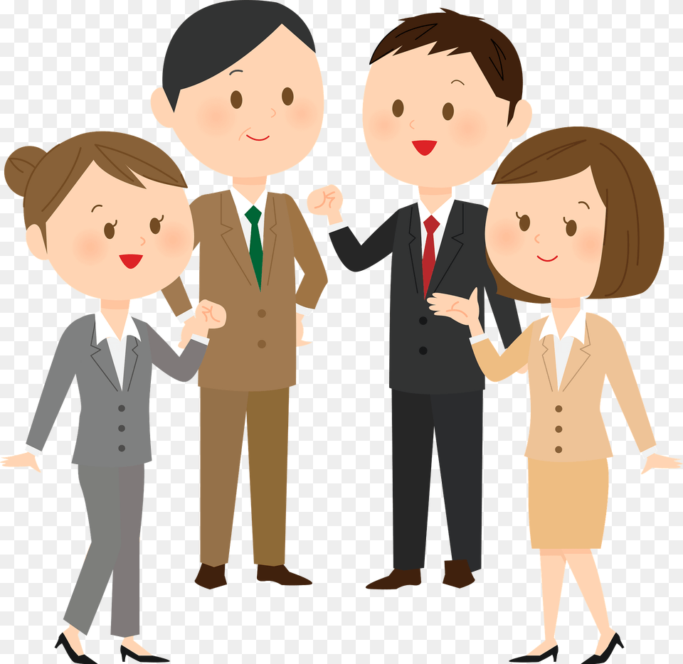 Business People From The Company Clipart, Suit, Formal Wear, Coat, Clothing Png