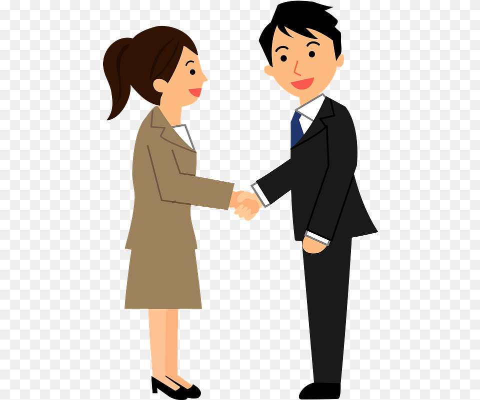 Business People Handshake Clipart Free Download Transparent Cartoon, Adult, Person, Hand, Woman Png Image