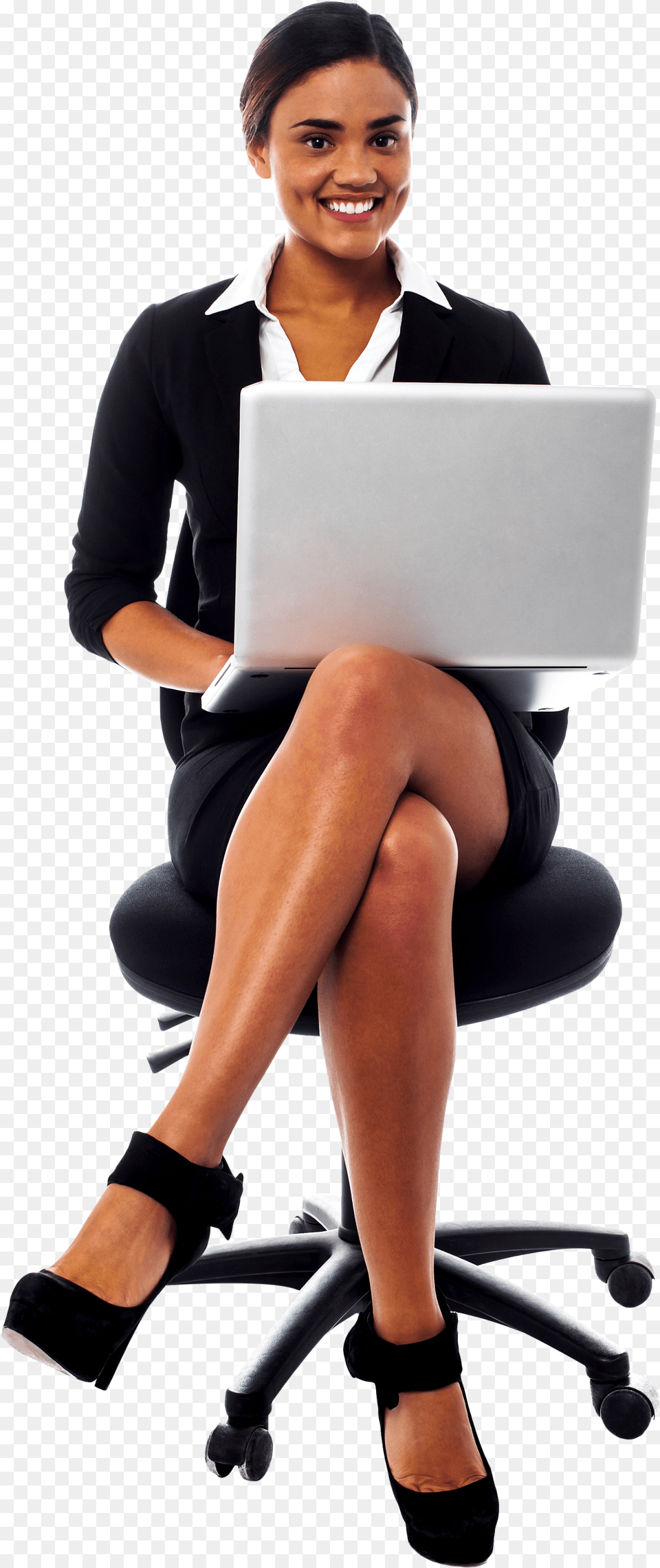 Business People Images Transparent Secretary Clip Art Transparent Background, Laptop, High Heel, Pc, Person Free Png Download