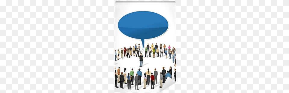 Business People Listening A Man Talking By Speech Balloon Directeur De La Communication, Person, Walking, Crowd, Fun Free Transparent Png