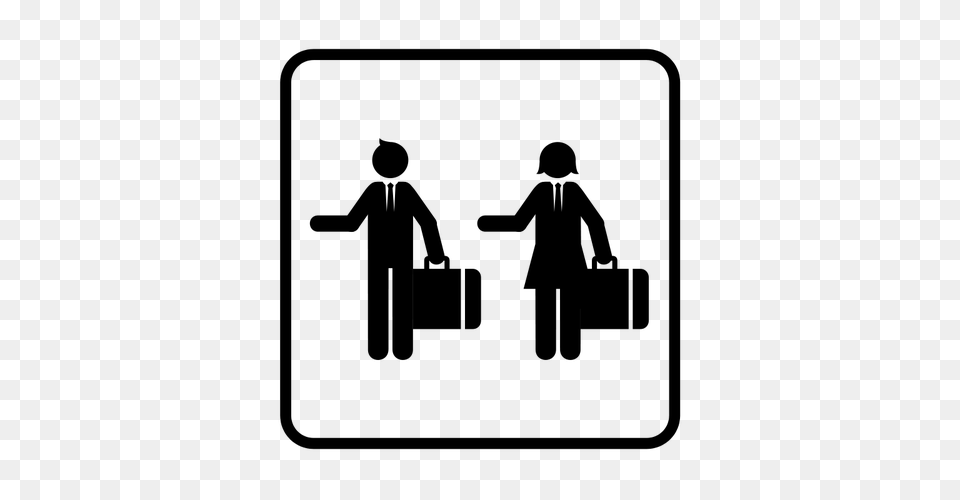 Business People Pictogram, Gray Free Png Download