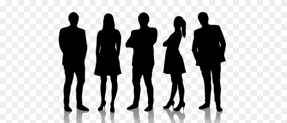 Business People Silhouette, Gray Free Png