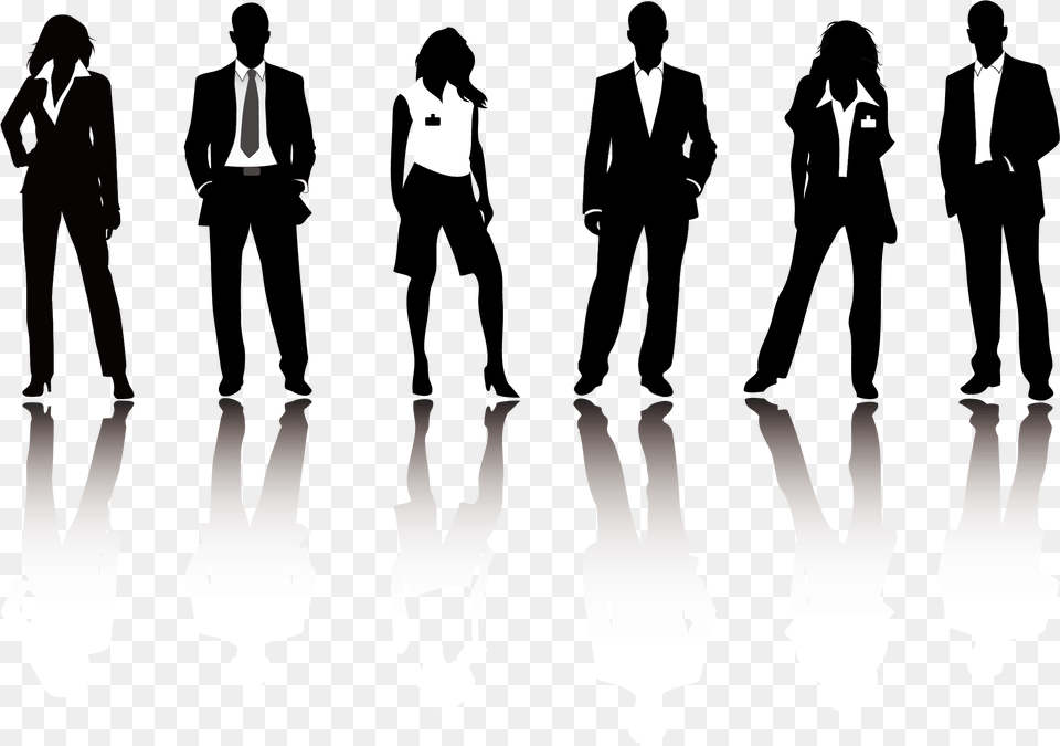 Business People Silhouettes Business People Silhouette, Clothing, Coat, Adult, Male Free Transparent Png
