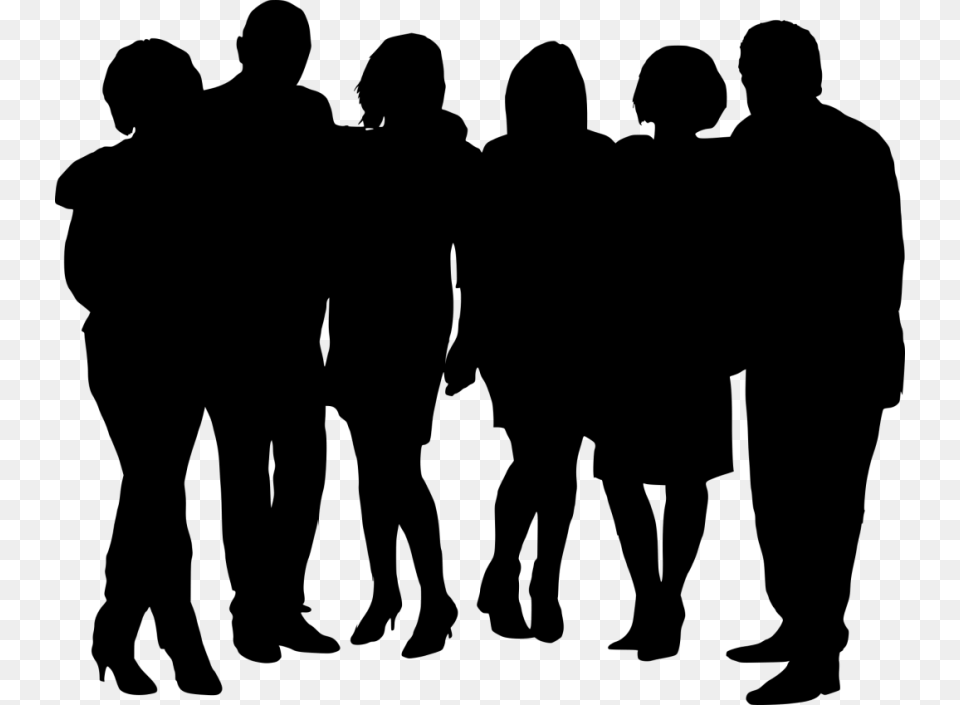 Business People Silhouettes Download Group Of People Silhouette, Gray Free Png