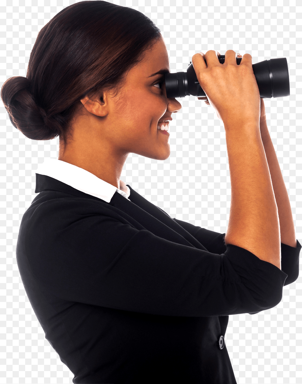 Business People Transparent Woman Binoculars Free Png Download