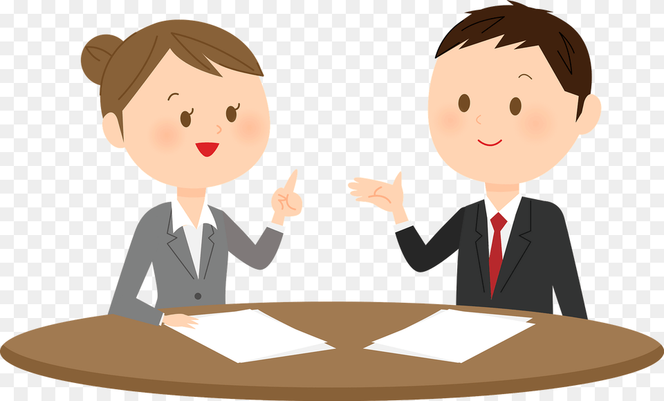 Business Persons Are Meeting Clipart, People, Interview, Person, Conversation Png Image