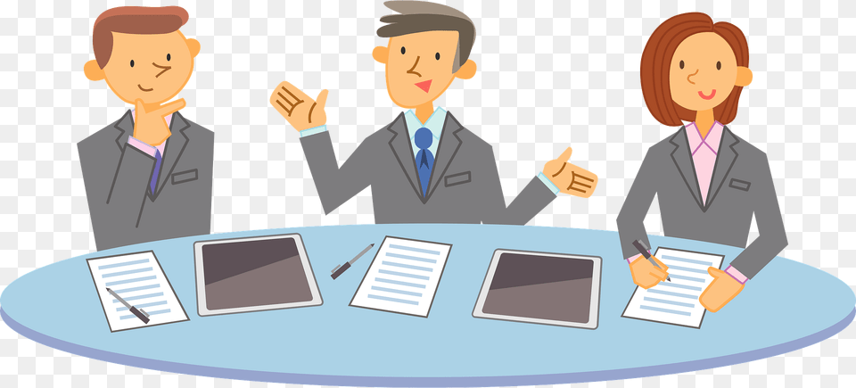 Business Persons Are Meeting Clipart, Person, People, Man, Male Png