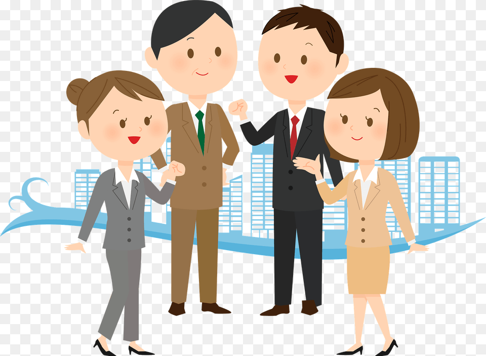 Business Persons Are Talking Clipart, Coat, Clothing, Person, Baby Free Png Download