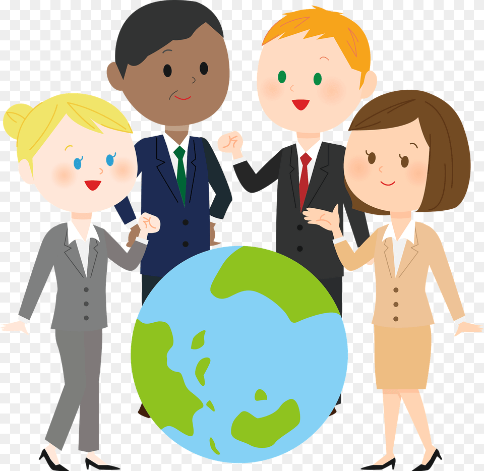Business Persons From Around The Globe Clipart, Baby, Person, Face, Head Png