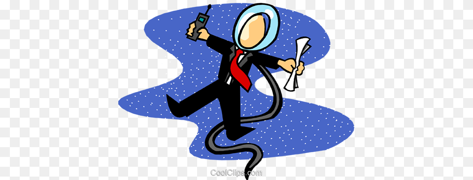 Business Spaceman Royalty Vector Clip Art Illustration, Magician, Performer, Person, Book Free Png