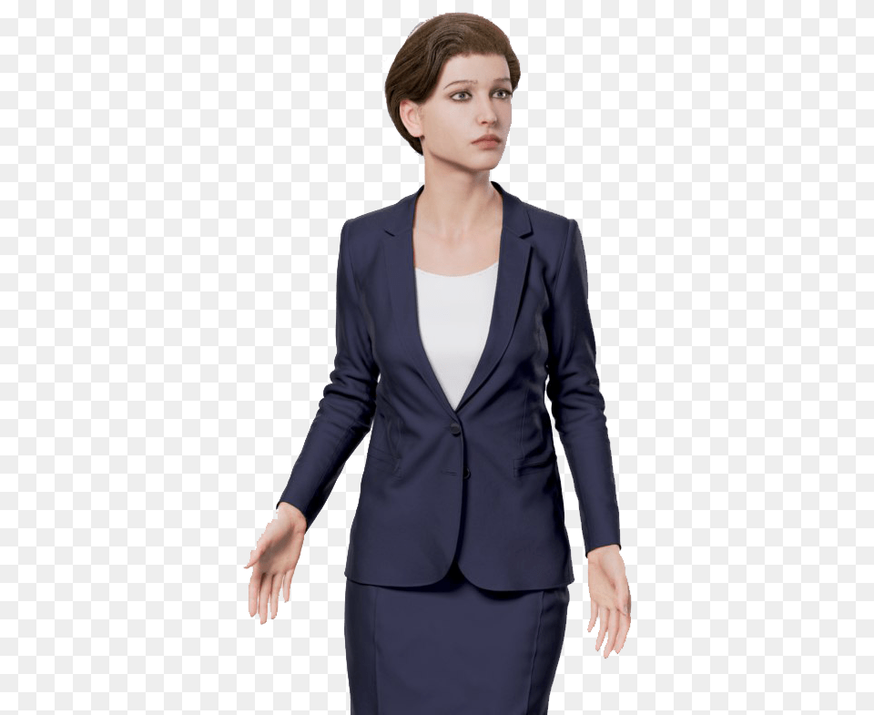 Business Suit For Women Transparent Background Business Woman 3d Model, Formal Wear, Blazer, Clothing, Coat Png Image
