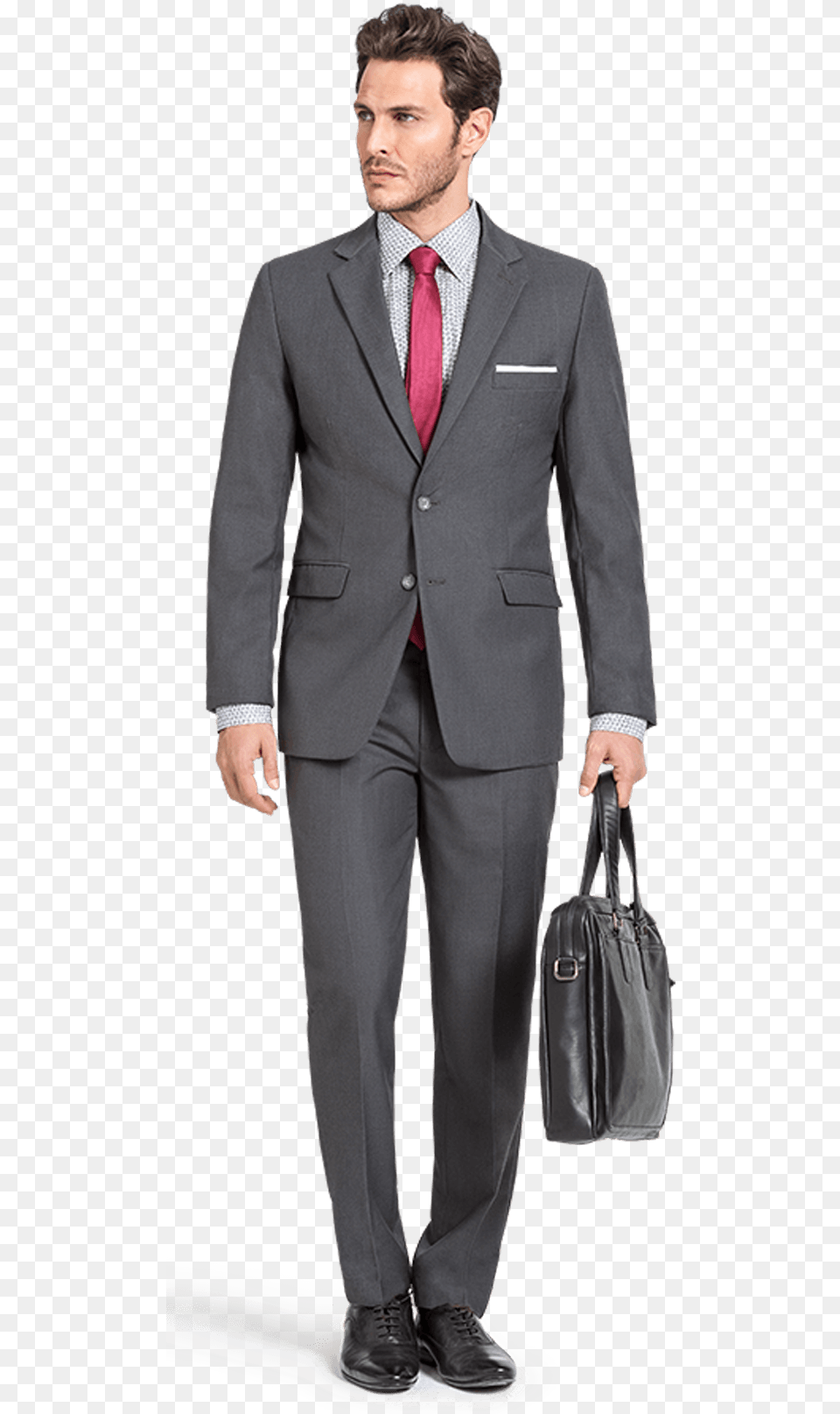 Business Suit Traje Gris Hombre Moreno Hd Coat Pant In, Tuxedo, Clothing, Formal Wear, Bag Free Png
