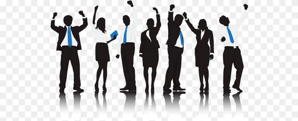 Business Team Success In Blue Background Success, Suit, Person, Clothing, People Free Transparent Png