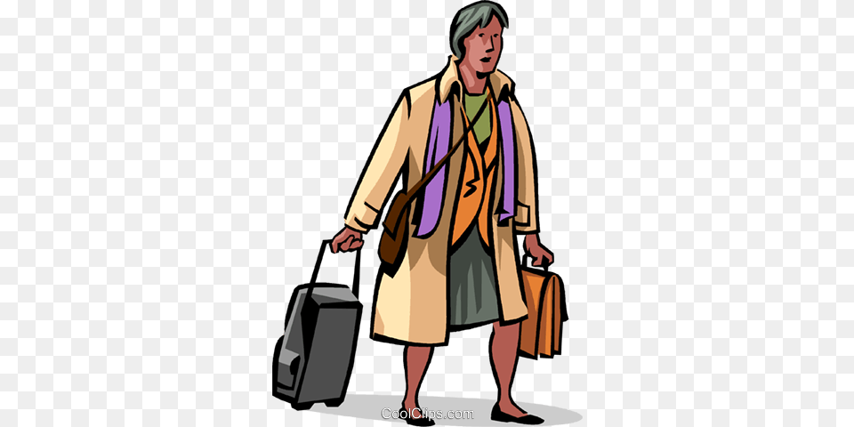 Business Travel Royalty Vector Clip Art Illustration, Clothing, Coat, Adult, Male Free Png Download