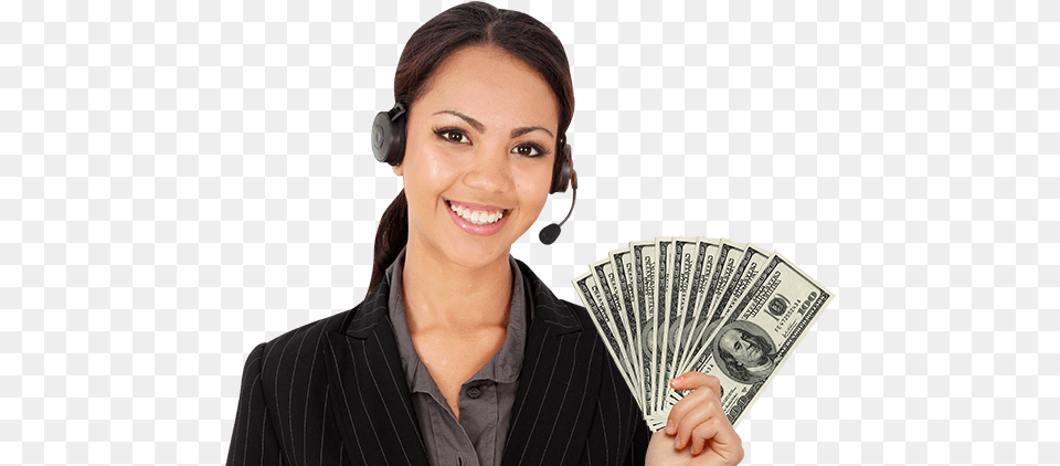 Business Woman And Mony, Adult, Person, Female, Head Png Image