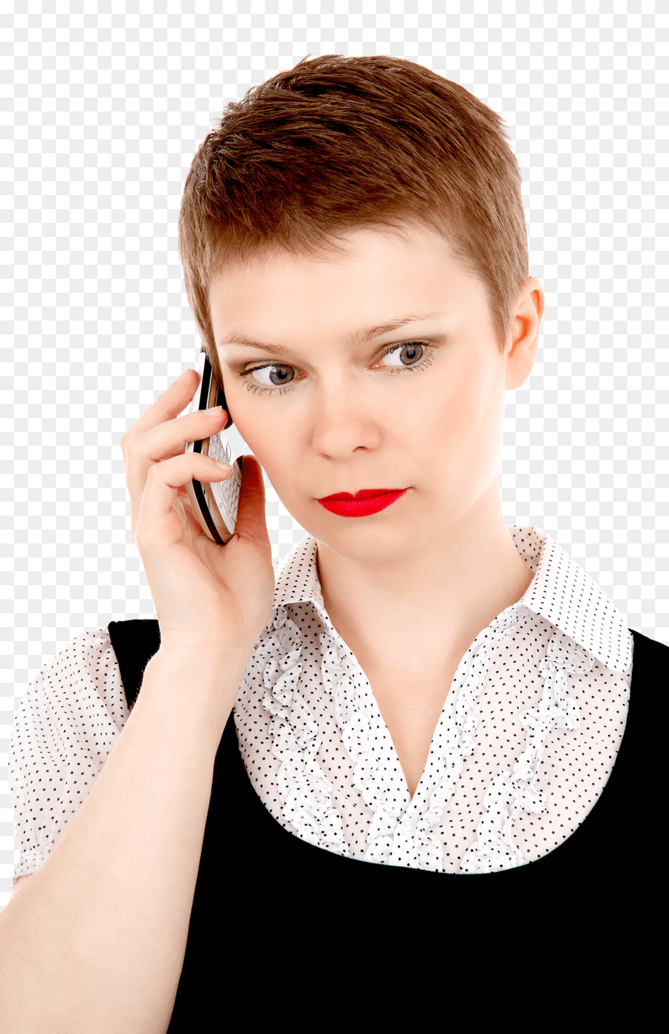Business Woman On Mobile Phone Image, Head, Portrait, Photography, Person Png