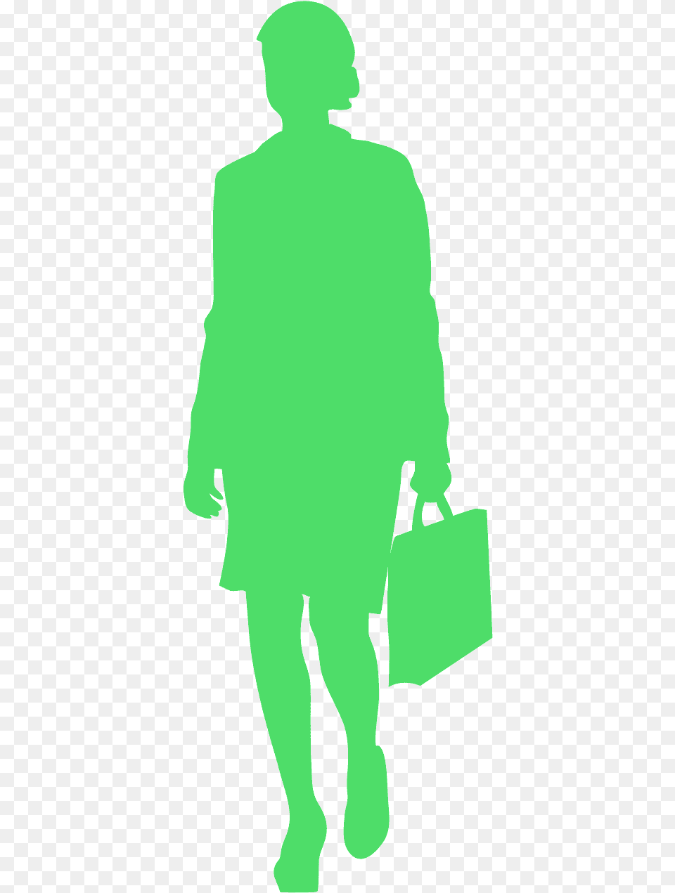 Business Woman Orange Silhouette, Bag, Adult, Male, Man Png Image