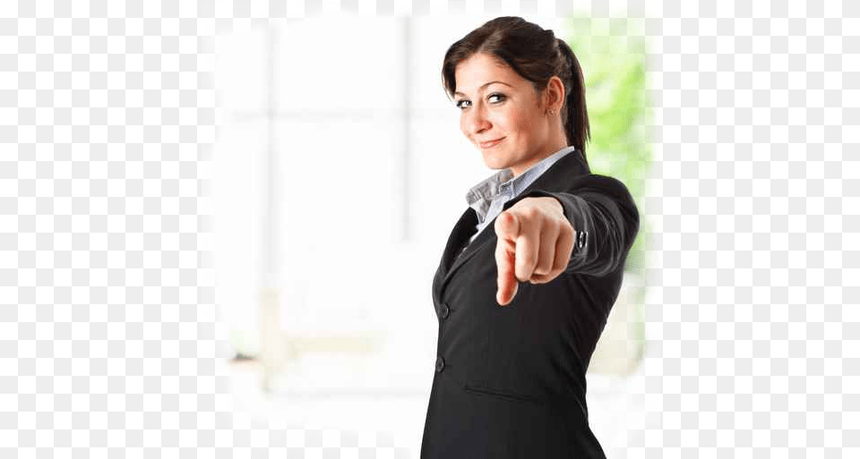 Business Woman Pointing Spoken English Best Institute, Accessories, Tie, Suit, Portrait Png Image