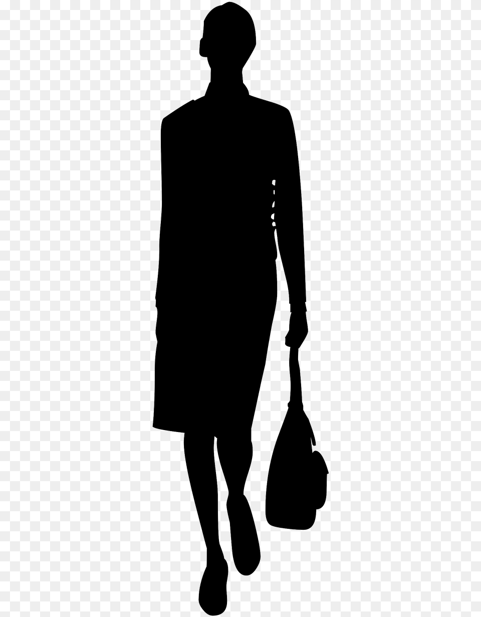 Business Woman Silhouette, Adult, Male, Man, Person Png Image