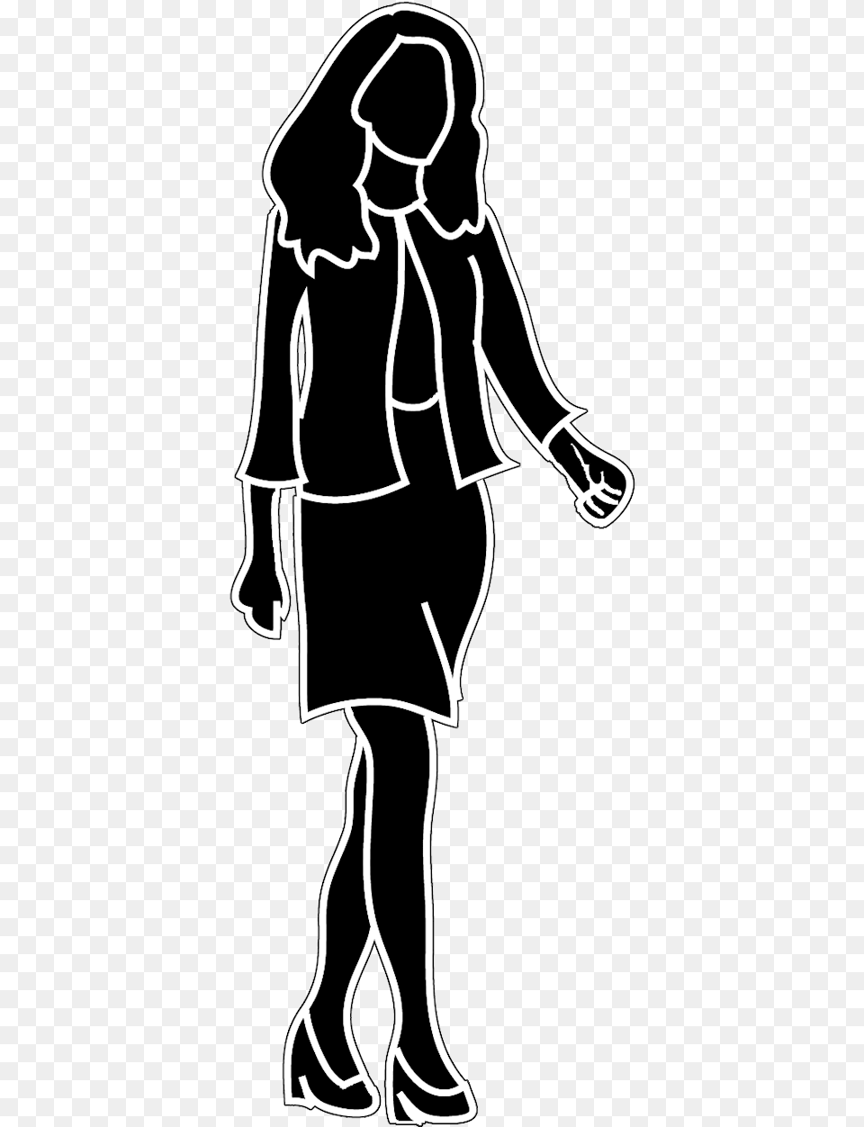 Business Woman Silhouette Icon Transparent Businesswoman Icon, Stencil, Adult, Female, Person Free Png