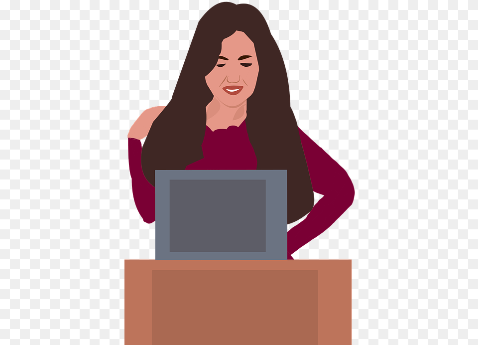 Business Woman Typing Keyboard Text Woman Startup Mujer Escribiendo Imagen, Adult, Person, Female, Face Png Image