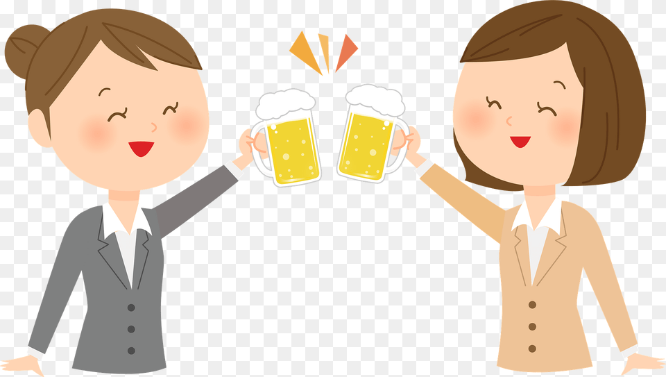Business Women Are Having A Party Clipart, Cup, Person, Face, Head Png Image