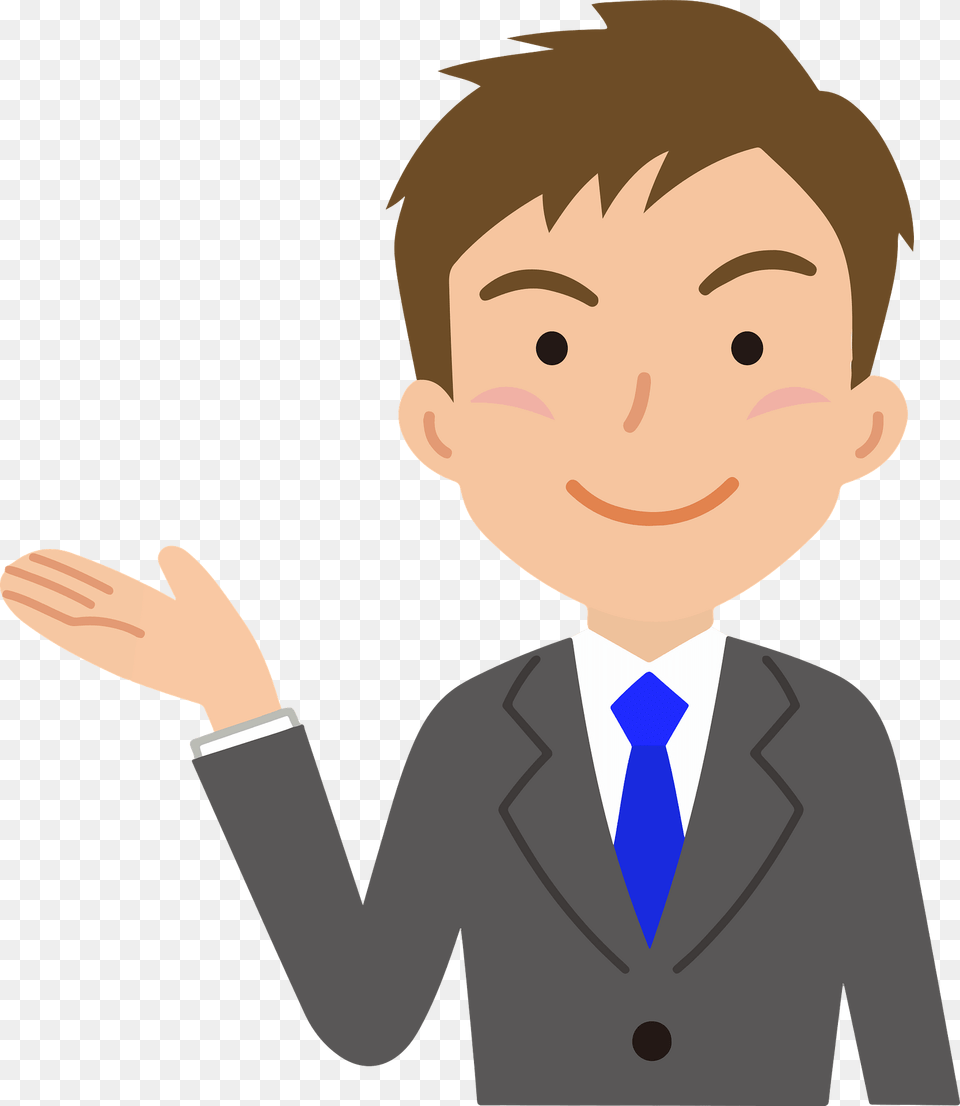 Businessman Acting As A Guide Clipart, Accessories, Suit, Tie, Formal Wear Free Png