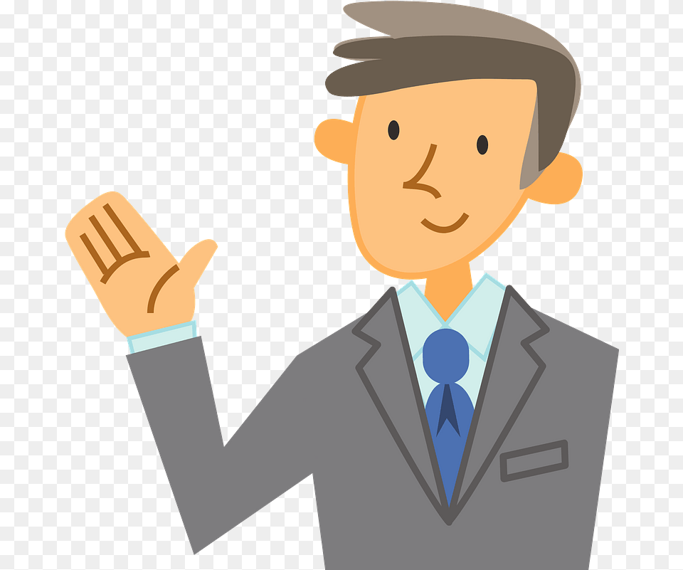 Businessman Acting As A Guide Clipart Talking On The Phone Clipart, Accessories, Suit, Formal Wear, Clothing Free Png Download
