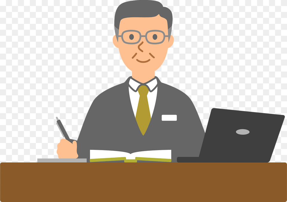 Businessman Clipart, Person, Computer, People, Electronics Free Transparent Png
