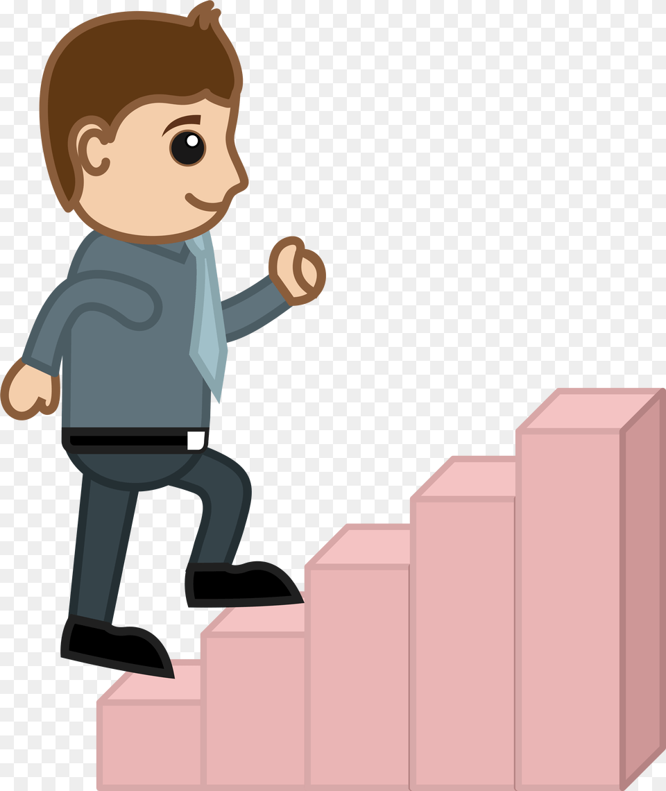 Businessman Clipart Stepping Cartoon, Architecture, Housing, House, Handrail Free Transparent Png