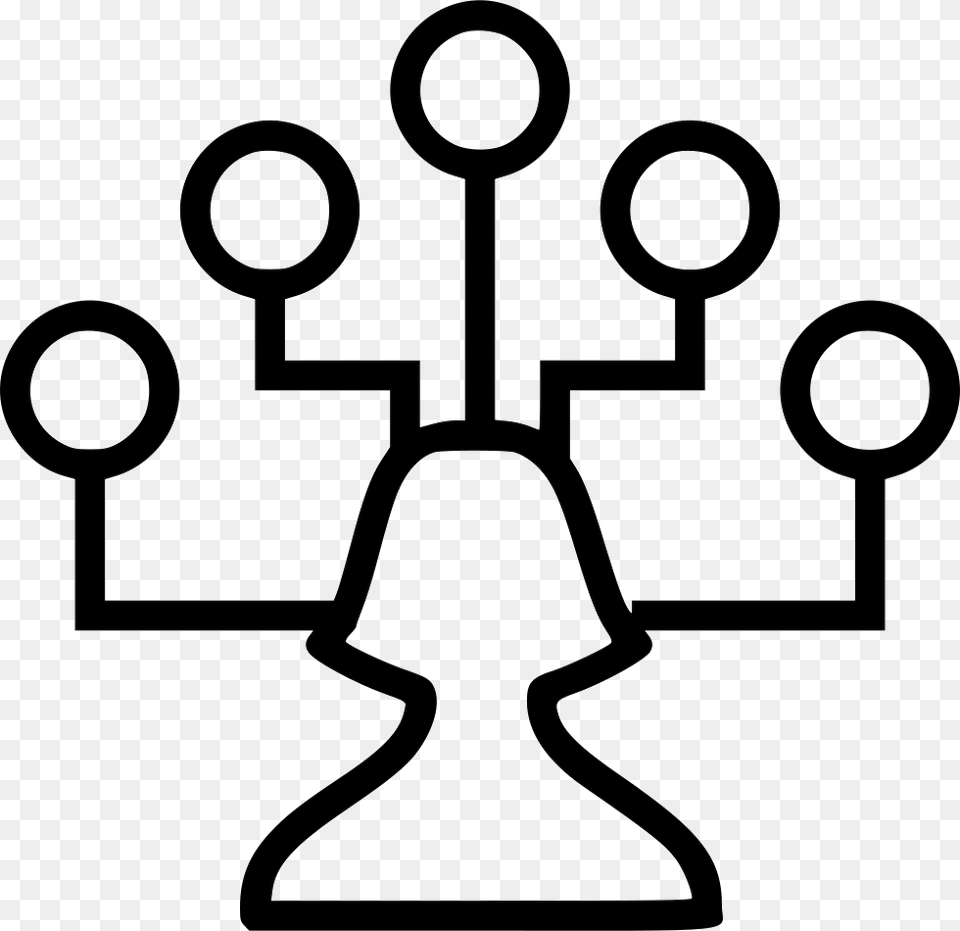 Businessman Connection Network Nodes Team Hierarchy Icon, Cross, Symbol Free Png Download