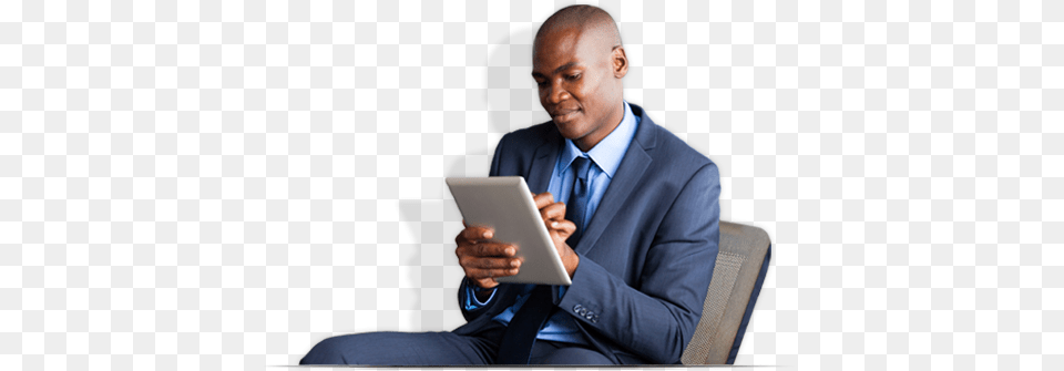 Businessman Essential Investment, Tablet Computer, Sitting, Computer, Electronics Png Image