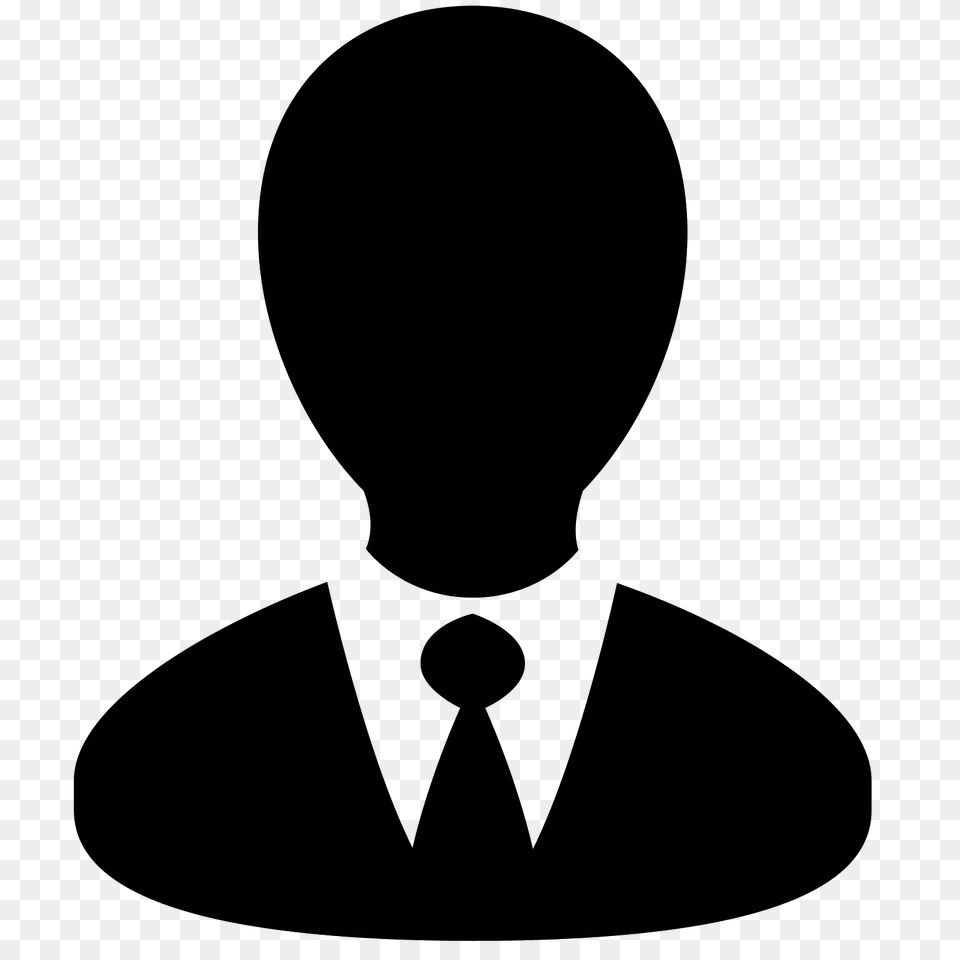 Businessman Icon, Gray Png