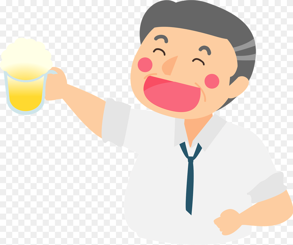 Businessman Is Drinking Beer Clipart, Food, Baby, Cream, Dessert Png Image