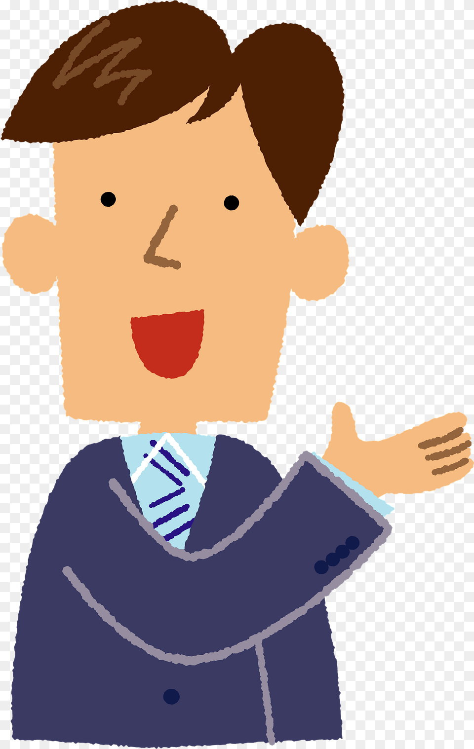 Businessman Is Explaining Clipart, People, Person, Face, Head Free Png
