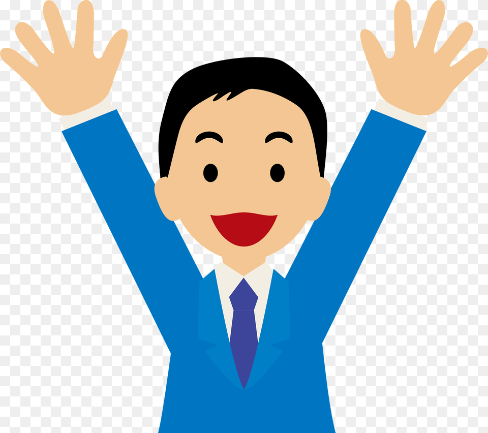 Businessman Is Expressing Joy Clipart, Formal Wear, Baby, Person, Face Free Transparent Png
