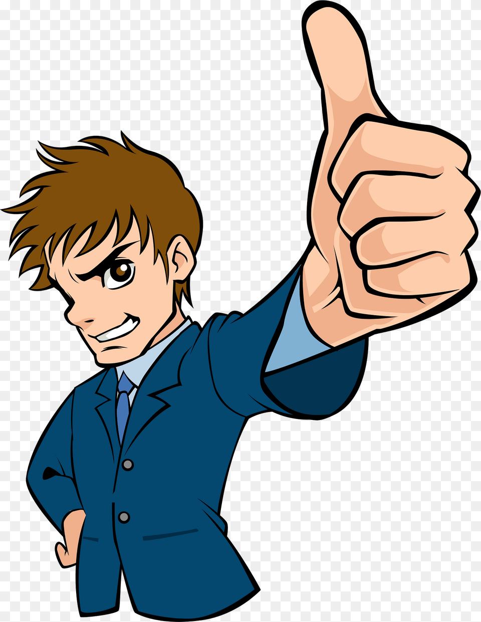 Businessman Is Giving Thumbs Up Clipart, Body Part, Finger, Hand, Person Png Image