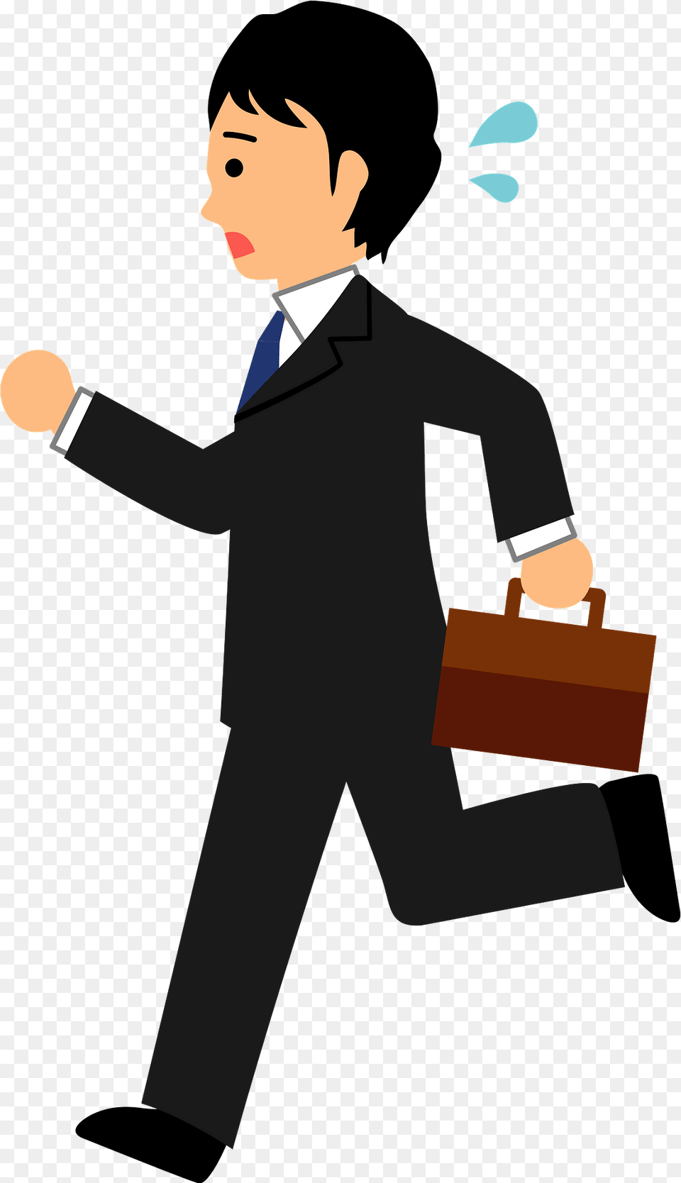 Businessman Is Hurrying Clipart, Bag, Formal Wear, Suit, Clothing Free Png Download